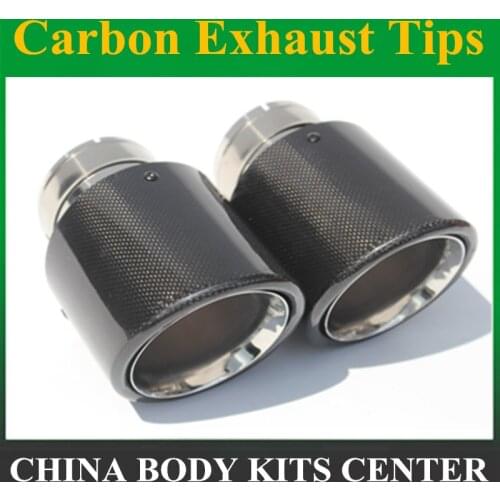 Factory sale Classic glossy muffler CAR MODIFIDE MUFFLER pipe glossy Carbon Fiber Exhaust Tip/Muffler Stainless Steel 114