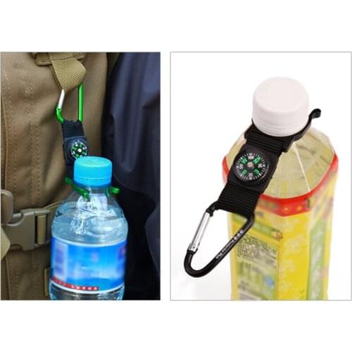 1PC Aluminum Sports Kettle Buckle Outdoor Oxford fabric Water Bottle Holder Buckles D-Ring Hook Camping Hiking Tool