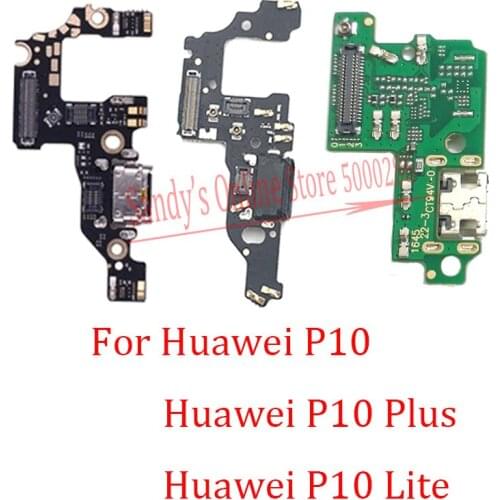 10 PCS New USB Charging Charger Port Dock Connector Board Flex Cable For Huawei P10 / P10+ Plus / P10 Lite Replacement Parts