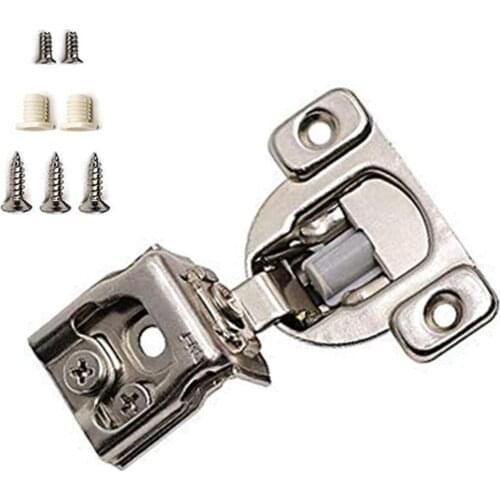 Pack of 10 Self Closing 1-1/4'' Overlay Cabinet Hinges Stainless Steel Cabinet Door Hinges 1-1/4 Inch Partial Overlay Hinges