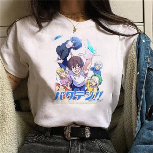 2021 Anime Bakuten T-shirts Cartoon Tops Harajuku TShirt New Summer T-shirt Kawaii Clothing Women Clothes Graphic T Shirts