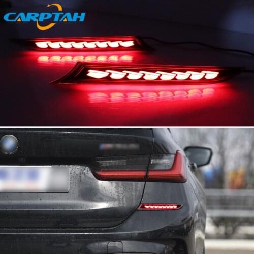 For BMW G20 G28 330i 340i M340d 3-in-1 Functions 12V LED Bumper Light Rear Fog Lamp Brake Light Dynamic Turn Signal Reflector