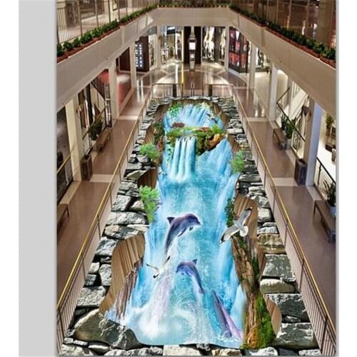 Beibehang Custom floor painting 3d photo three-dimensional decoration to draw the universe sky 3D flooring painting wall paper