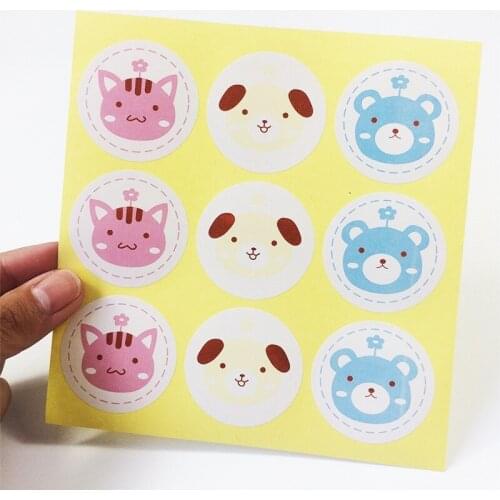 90pcs/lot Lovely Animal design Students DIY decoration Seal label stickers For handmade products package label