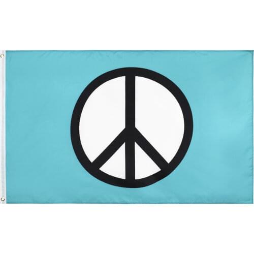 90x150cm hanging peace sign symbol flag