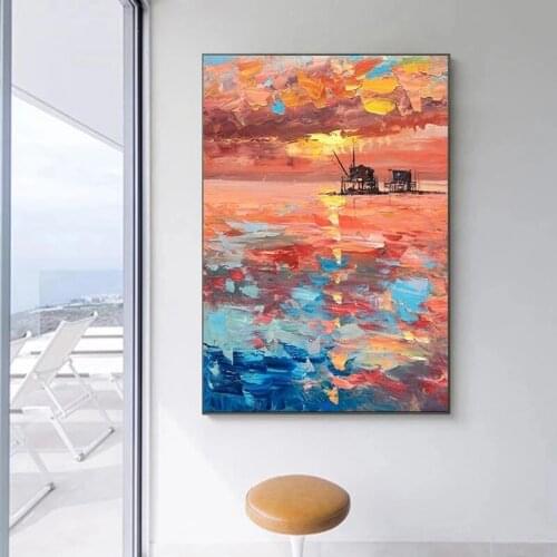 Abstract Beautiful Scandinavian Landscape Posters and Prints Canvas Paintings Wall Pictures for Living Room Wall Decor Cuadros