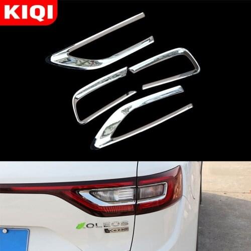 Car Chrome Rear Tail Lights Protection Trim Rear Lamps Cover Sticker Fit for Renault Koleos Samsung QM6 2016-2020