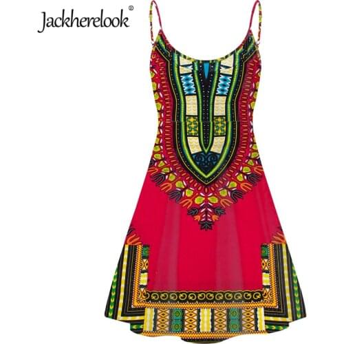 Jackherelook Brand Design African Tribal Ethnic Floral Sexy Strapless Dress Harajuku Slip Sundress Bohemian Dresses Vestidos