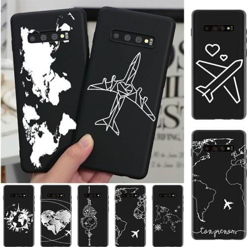 Popular Planes Map Designs Case For Samsung S20 Ultra S10 S9 S8 Plus S10e A51 A71 A41 A21 A30 A50 A70 A40 A10 A20 Black Cover