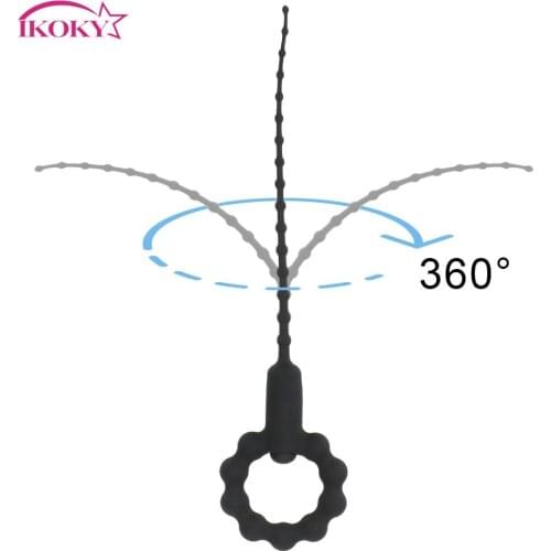 IKOKY Horse Eye Vibrator Adult Games Penis Plug Urethral Vibrator Adult Products Silicone Sex Toys For Men