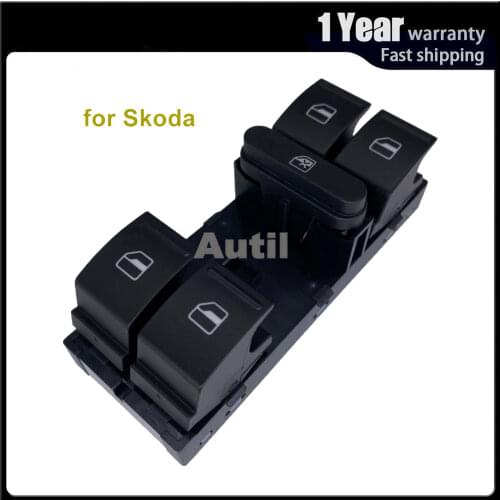 Electric Power Master Window Control Switch Regulator Button Console For Skoda Fabia Octavia SuperB Yeti 1Z0959858B