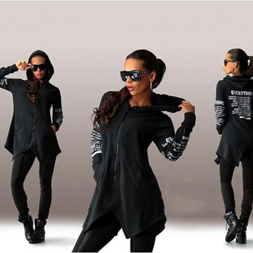 2018 Newest Doodle Printed Jackets Zipper Hooded Autumn Casual Women Jacket Plus Size Women Clothing Hot Sale Large size 4XL 5XL