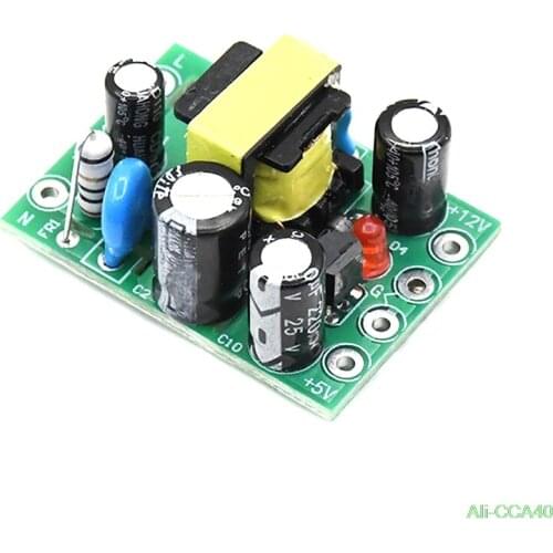 Mini AC-DC Converter AC110V 220V To DC 12V 0.2A+5V Module Board 1PC