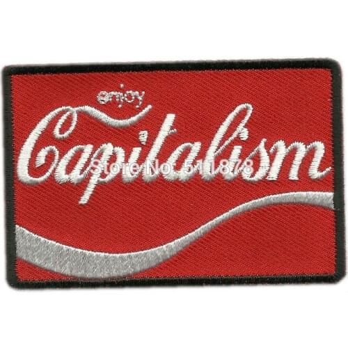 3" ENJOY CAPITALISM MOTORCYCLE JACKET LEATHER VEST BIKER PATCH Embroidered Motorcycle Patch IRON ON Badge