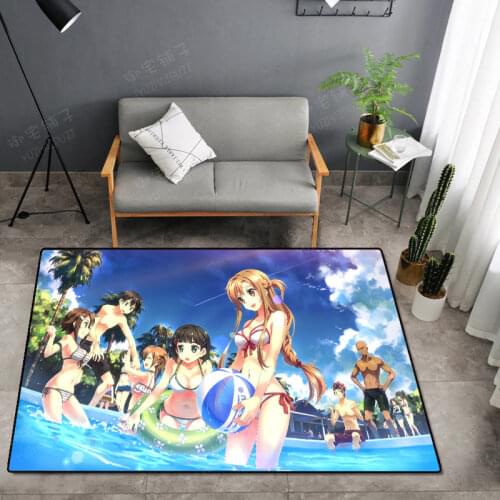 Anime Sword Art Online Doormat Mat Floor Rug Carpet Girls Swimming Bedroom Non-slip Mat Cartoon Gift