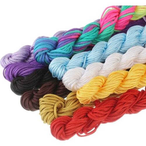 28M Length 1mm Chinese Knot Macrame Cord Mulit Colors Cuerda Nylon Cord Thread for DIY Necklace Bracelets Braided String
