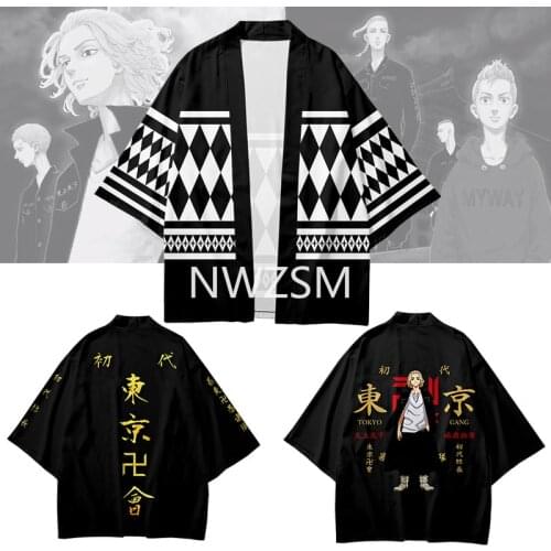 New Tokyo Revengers T-shirt Sano Manjirou Ken Ryuguji Haori Anime t shirt Polyester Summer Short-sleeve Tees tops