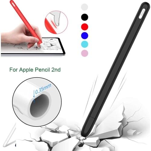 New Colorful Soft Silicone Case Compatible For Apple Pencil 2nd Generation Tablet Touch Pen Stylus Protective Sleeve Cover