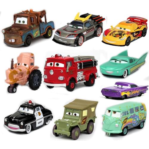 1:55 Original Disney Pixar Cars 1&2&3 Diecast Cars Lightning Mcqueen Sally Chick Hicks Ramone Toys Xmas Gift For Kids