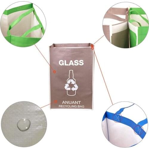 Separate Recycling Waste Bin Bags for Kitchen Office in Home - Recycle Garbage U2JC