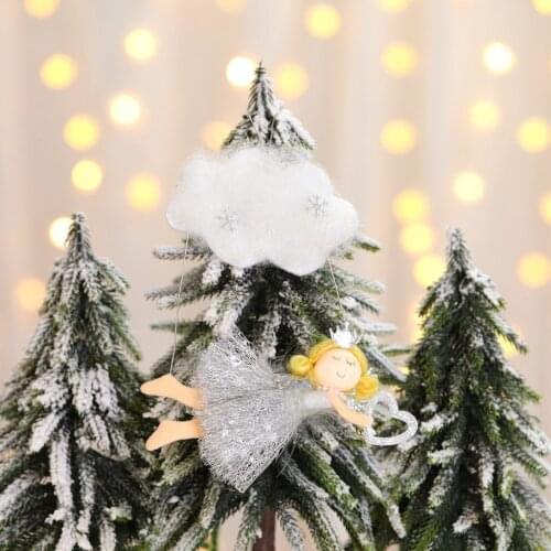 2021 New Year Gift Cute Christmas Angel Ragdoll Home Christmas Crafts Christmas Tree Ornaments Cloud Angel Pendant Decoration