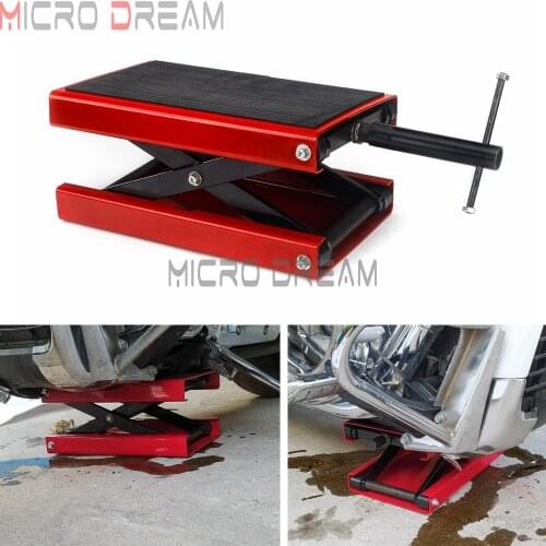 3.8"-13.25" Height 1100lbs Jack Repair Lifting Frame Platform Tool for Dirt Bike Cruiser Parking Frame Bracket Repair Lift Stand