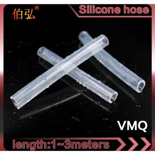 1M and 3M Free shipping transparent VMQ Food Grade silicone tube antifreeze hose Drinking water pipe ID5 6 8 10 12 14 16 19 25mm