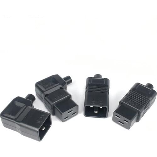 PDU/UPS Socket Standard IEC320 C19 C20 16A 250V AC Electrical Power Cable Cord Connector Removable plug Female Male Plug Adapter