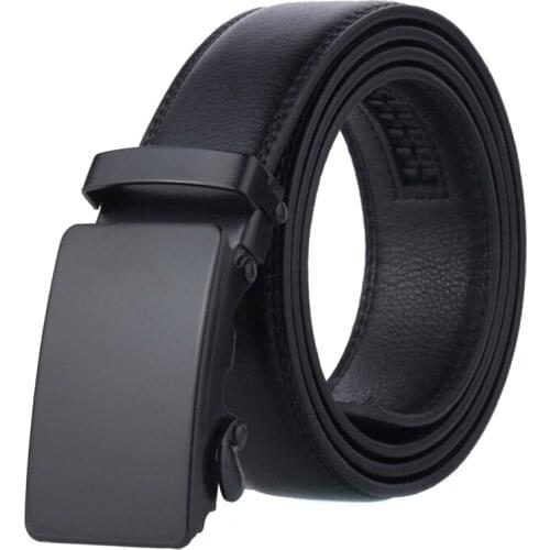 Men Belt Automatic Leather Luxury Black Belt Mens Belts Automatic Buckle Belt Male Cummerbunds
