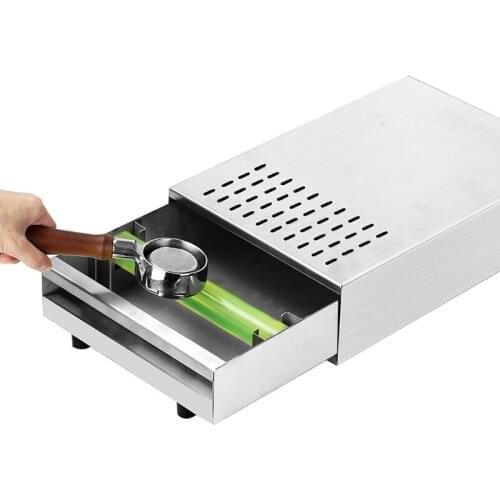 304 Stainless Steel Thickened Type Coffee Espresso Grounds Residue Box Drawer For Barista Coffee Machine Grounds Bucket