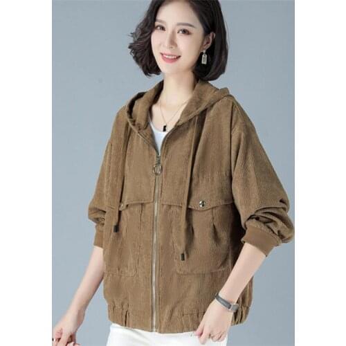 Women Jacket grace Women Corduroy Jackets Short Coat hooded Woman casual jacket Beautiful new Jacket Coat Comfort Woman Coat