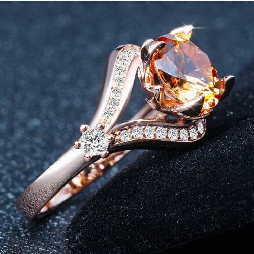 Inlay high quality CZ ring ladies fashion jewelry classic trend ring Valentines Day wedding accessories