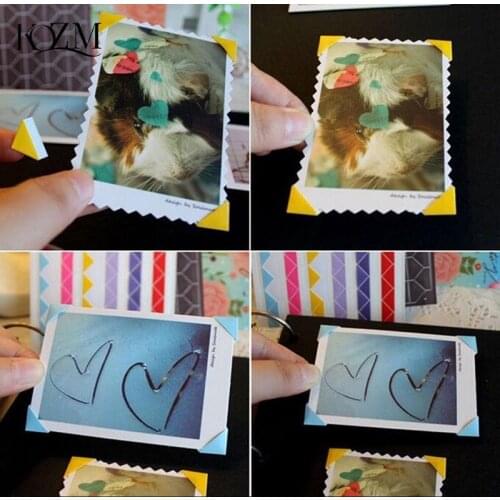 1 Sheet=102 pcs Memo Pad Stickers DIY Scrapbook Photo Album Frame Corner Sticker PVC Paper Sticker Home Decoration
