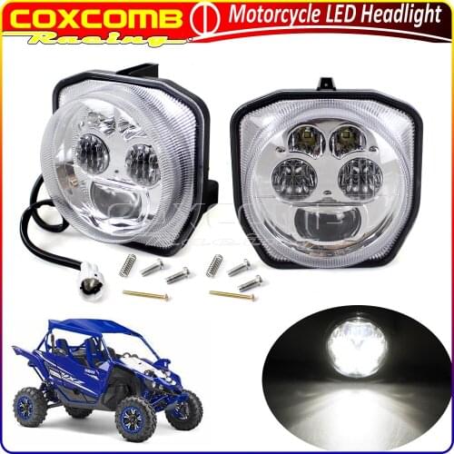 1Pcs/2Pcs/4Pcs Motorcycle LED Headlight Headlamp For Yamaha ATV Grizzly 700 EPS 4WD Utility YXZ1000 EPS YXZ1000R EPS 2016-2017