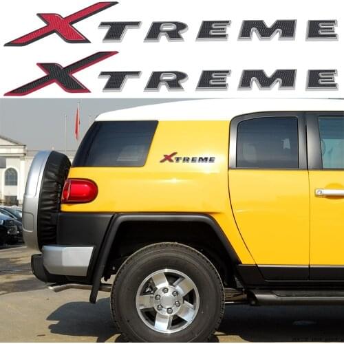 1pcs 3D Car Logo Badge Decal Car Sticker For Toyota XTREME X TREME Rear Side Waistline Auto Letter Word Emblem Accessories