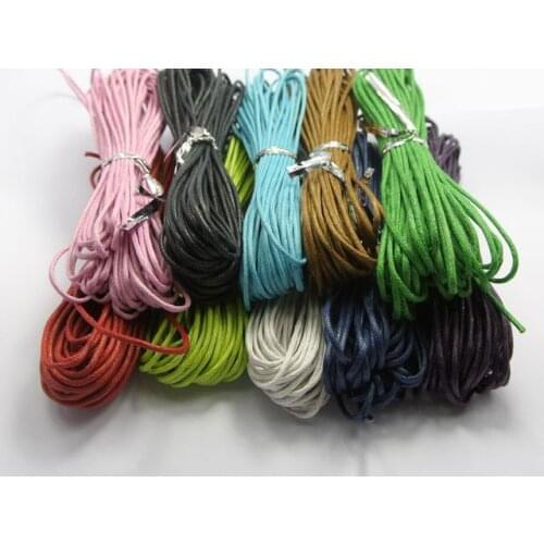 10 Strands Mixed Color Waxed Cotton Beading Cord 1.5mm Macrame Jewelry String X10Meters