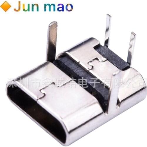 10PCS Micro usb 2pin dip7.2 micro-usb Female Socket BF Type B USB connector