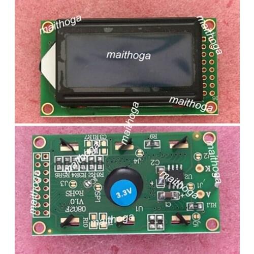 16PIN COB 0802F LCD Display Screen SPI/IIC/Parallel Interface 5V 3.3V White/Blue/Yellow Backlight