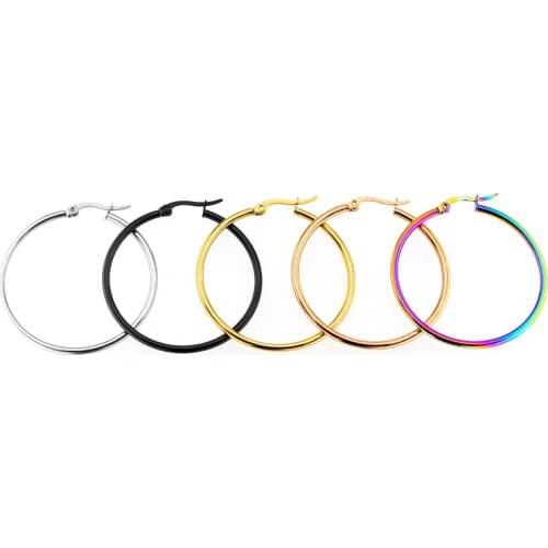 2021 Unusual Hoop Earrings for women girls Stainless steel boho Hanging Big earrings female Evening earrings statement Jewelry