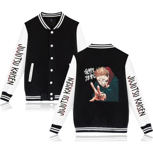 Anime Jujutsu Kaisen baseball Jacket men/womens streetwear Jujutsu Kaisen baseball jackets boy girl clothes Oversized tops