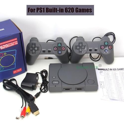 Mini TV Game Case 8 Bit Retro Video Game Console With Two Gamepad Built-In 620 Games Handheld Gaming Player For PS1