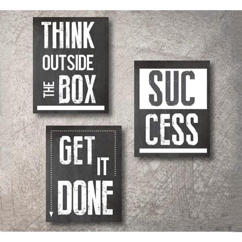 Black White English Quotes Inspirational Posters Canvas Painting Motivational Pictures for Office Living Room Wall Art Decor