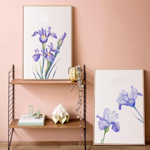 Blooming Violets Fresh Flower Plant Quote Canvas Painting Pink Orange Poster And Print Wall Art For Living Room Nordic Home Dec