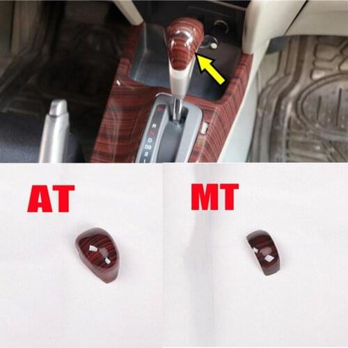 For Honda Civic 9th 2012 2013 2014 2015 ABS Peach wood grain Gear Shift Knob Cover Trim