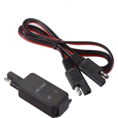 Dual Port Power Socket Phone Tablet GPS Charger with Voltmeter for Motorcycle Car 12V-24V Dual USB Cable Adapter Waterproof