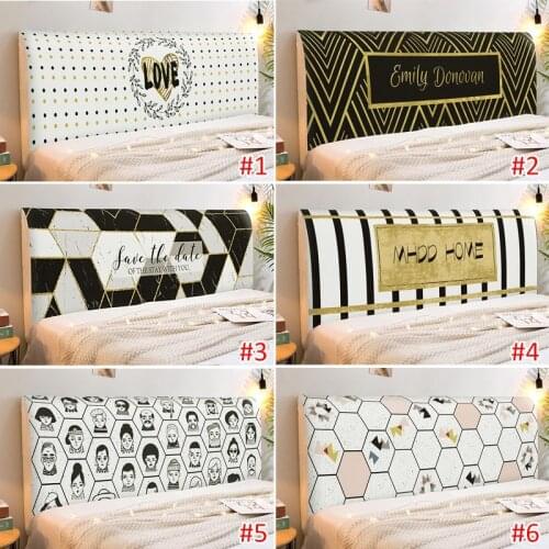 Elastic Headboard Cover All-inclusive Bed Head Back Dust Cover Nordic Style Dust Back Protective Slipcover for Bedroom Decor