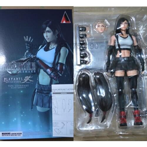 Play Arts Kai Final Fantasy VII Tifa Lockhart Figure PVC Collection Movable Joint Action Model Toys Gifts 28CM