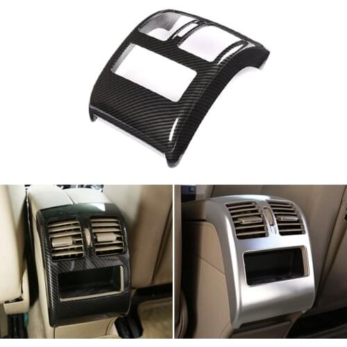 Carbon Texture Car Interior Console Rear Air Conditioning Vent Outlet Cover Frame Trim For Mercedes Benz GLK X204 2008-2015