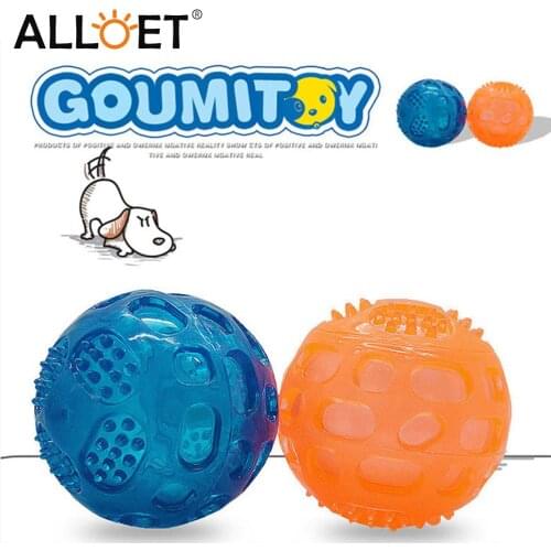 Pet Sound Chew Playing Toy Interactive Tooth Cleaning Molar Exercise Bouncy Ball Dog Toy Pet Training Tool Bite Resistance