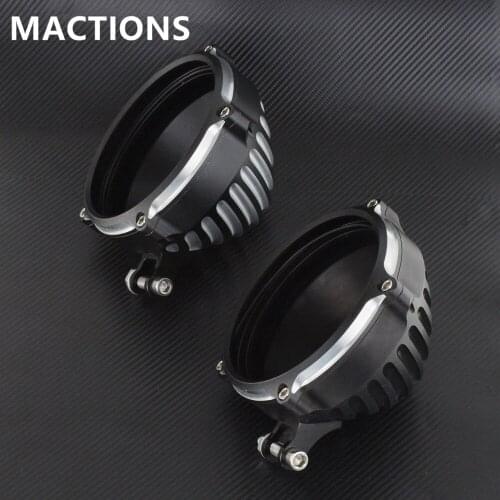 2 Colors 5.75'' Headlight Cover Light Bracket Cover Nostalgia Flavor Style Machined Billet Aluminum For Harley Softail XL Dyna